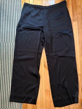 Giorgio Armani Black Wide-Leg Dress Trousers